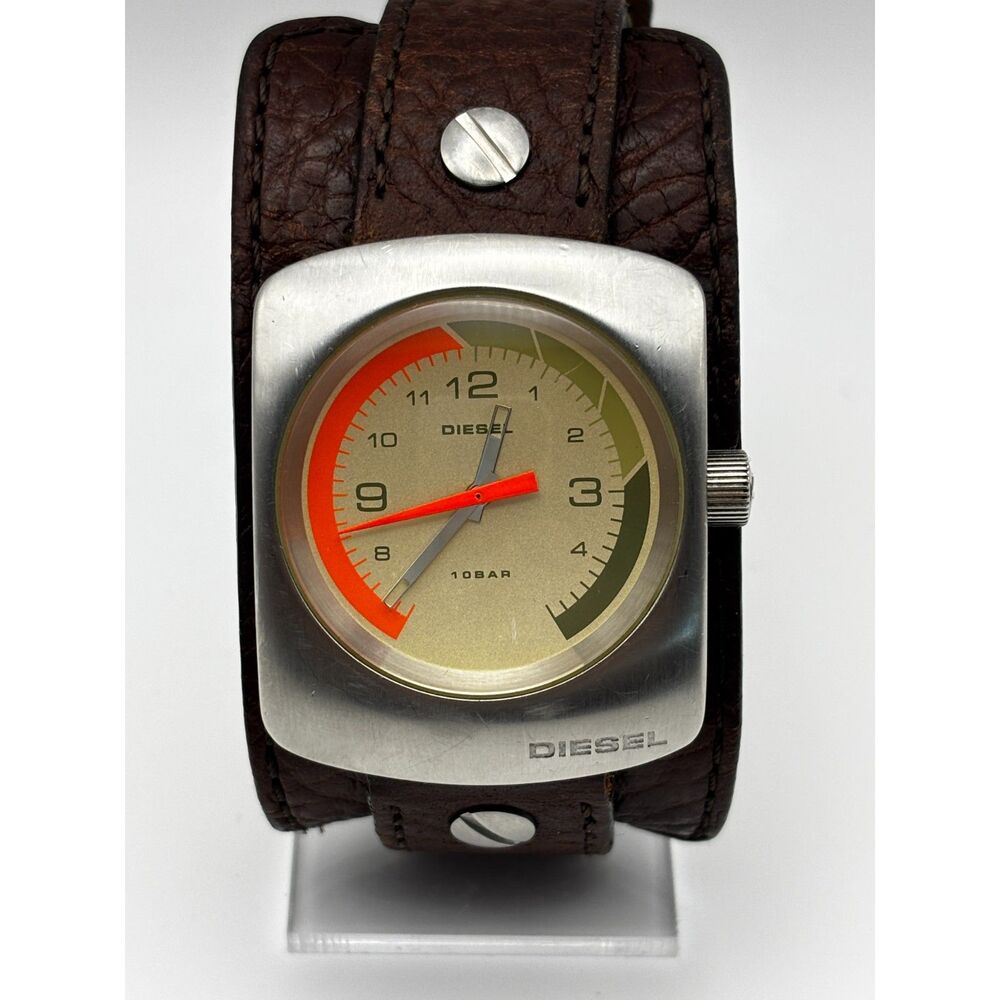 Diesel DZ-2022 quartz square steel case Alex Karev men's watch, working